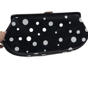 Vintage Black Polka-dot Clutch